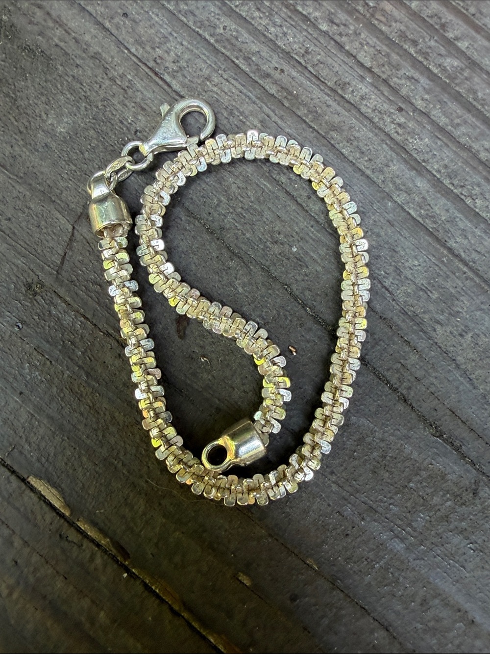 Sterling  Silver Popcorn Bracelet